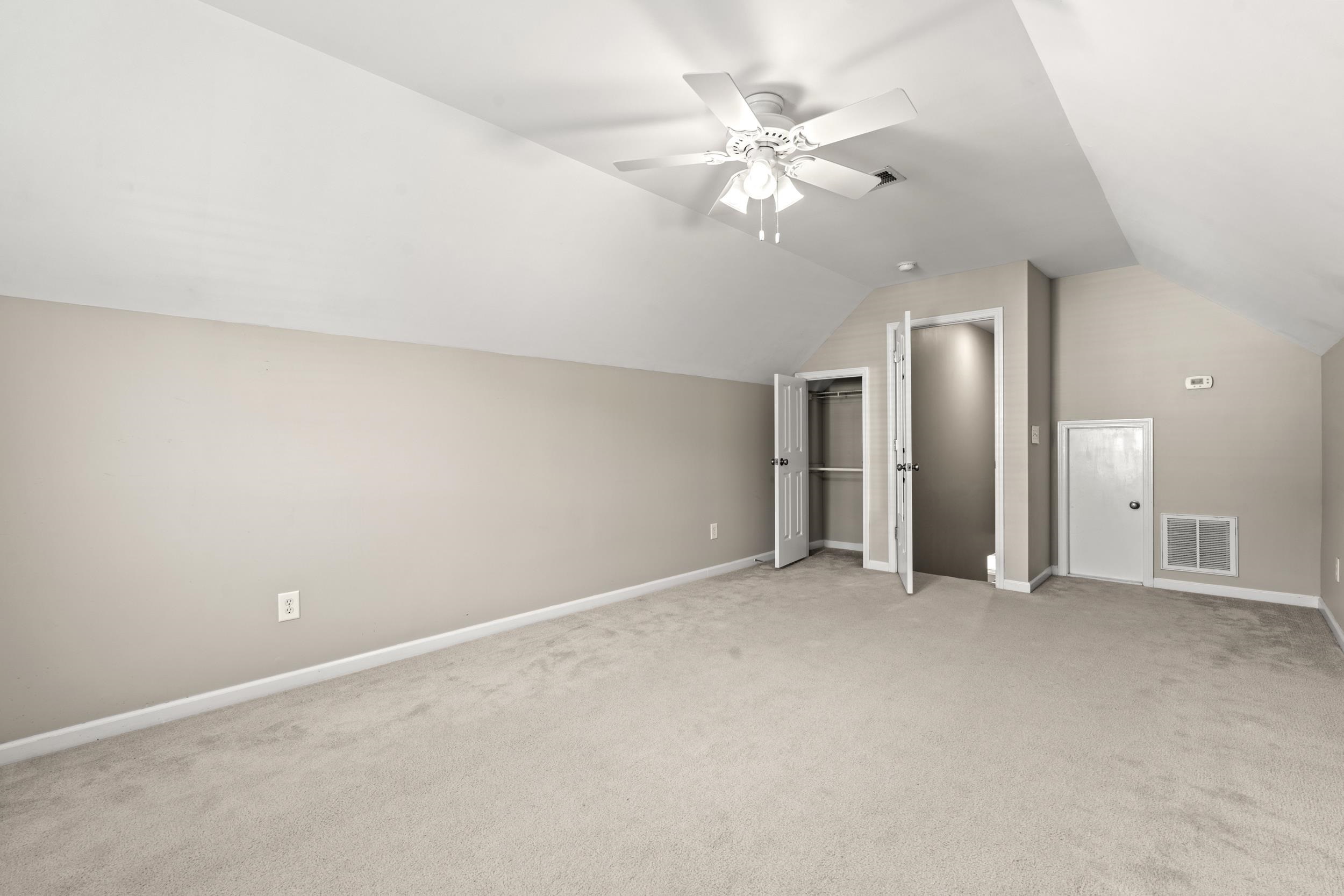 2487 Windmill Way Myrtle Beach, SC 29579 - Photo 32 of 40 Bonus room featuring lofted ceiling, light colored carpet, and ceiling fan