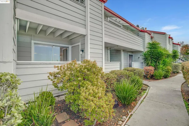 front view of a house with a garden