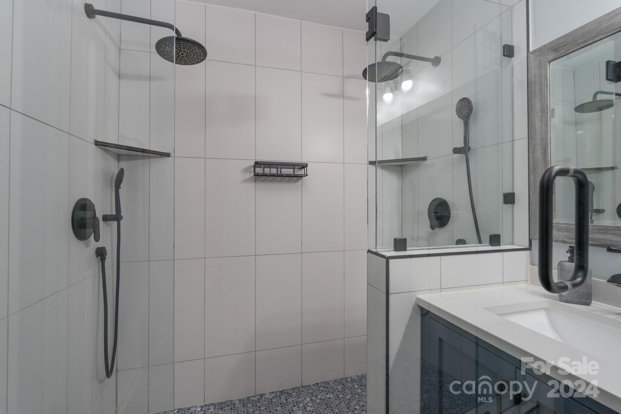 4093 Marquesas Avenue Tega Cay, SC 29708 - Photo 25 of 38 a bathroom with a shower sink and mirror