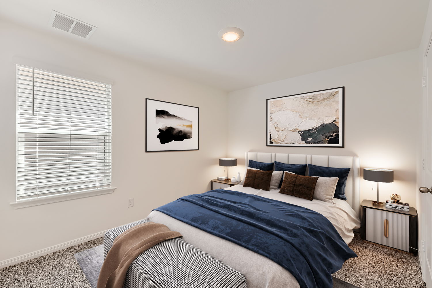 508 Gladiola Loop Kyle, TX 78640 - Photo 4 of 11 a bedroom with a bed and painting on the wall