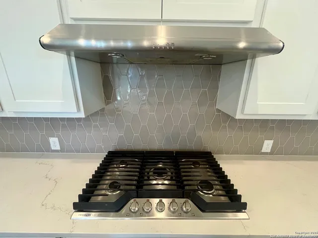 a storage room with a wooden floor