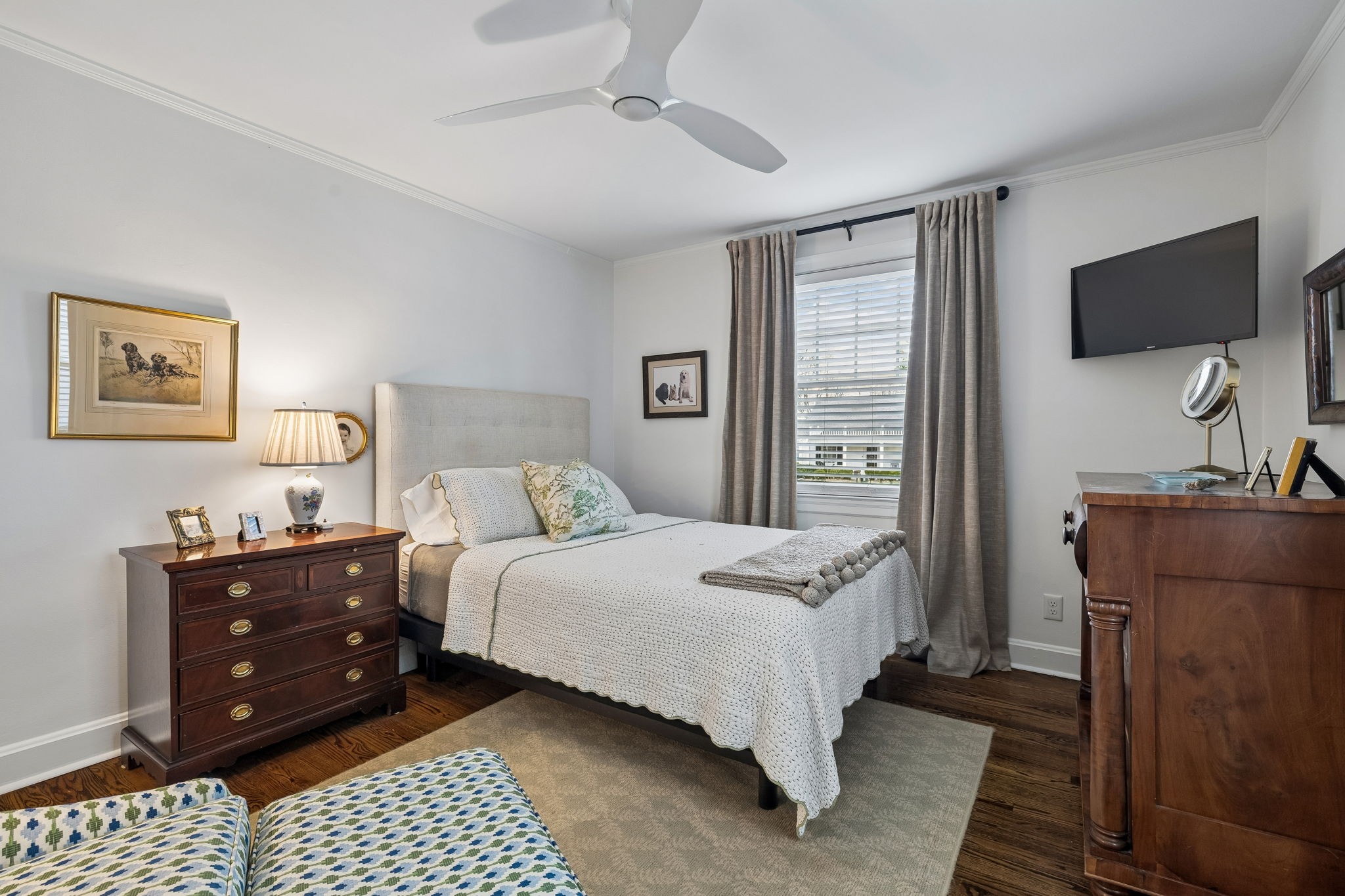 4029 Aberdeen Road Nashville, TN 37205 - Photo 11 of 51 a bedroom with a bed and a flat screen tv