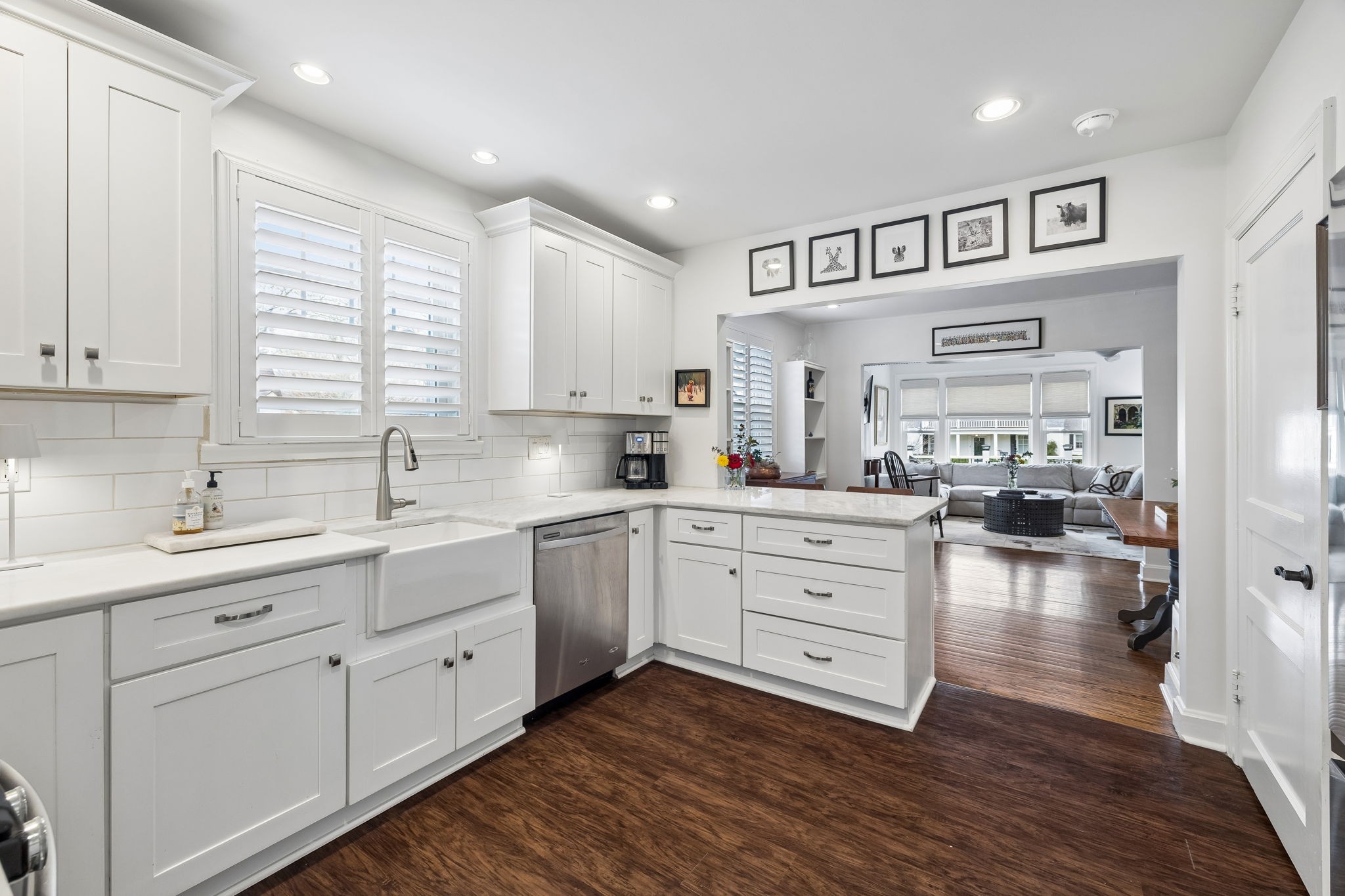 4029 Aberdeen Road Nashville, TN 37205 - Photo 23 of 51 a kitchen with white cabinets and window
