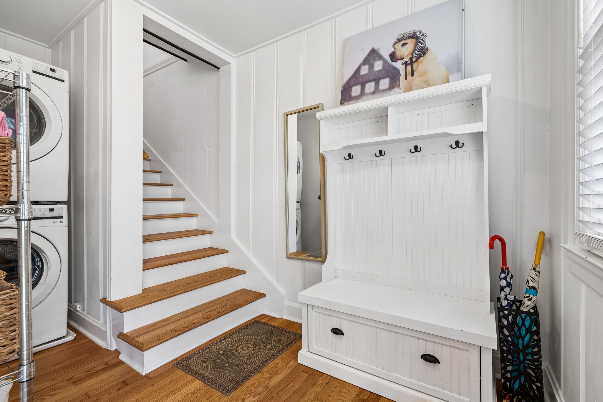 4029 Aberdeen Road Nashville, TN 37205 - Photo 26 of 51 a view of a hallway with entryway wooden floor and front door