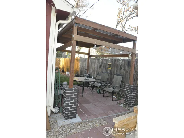 a outdoor living space with furniture