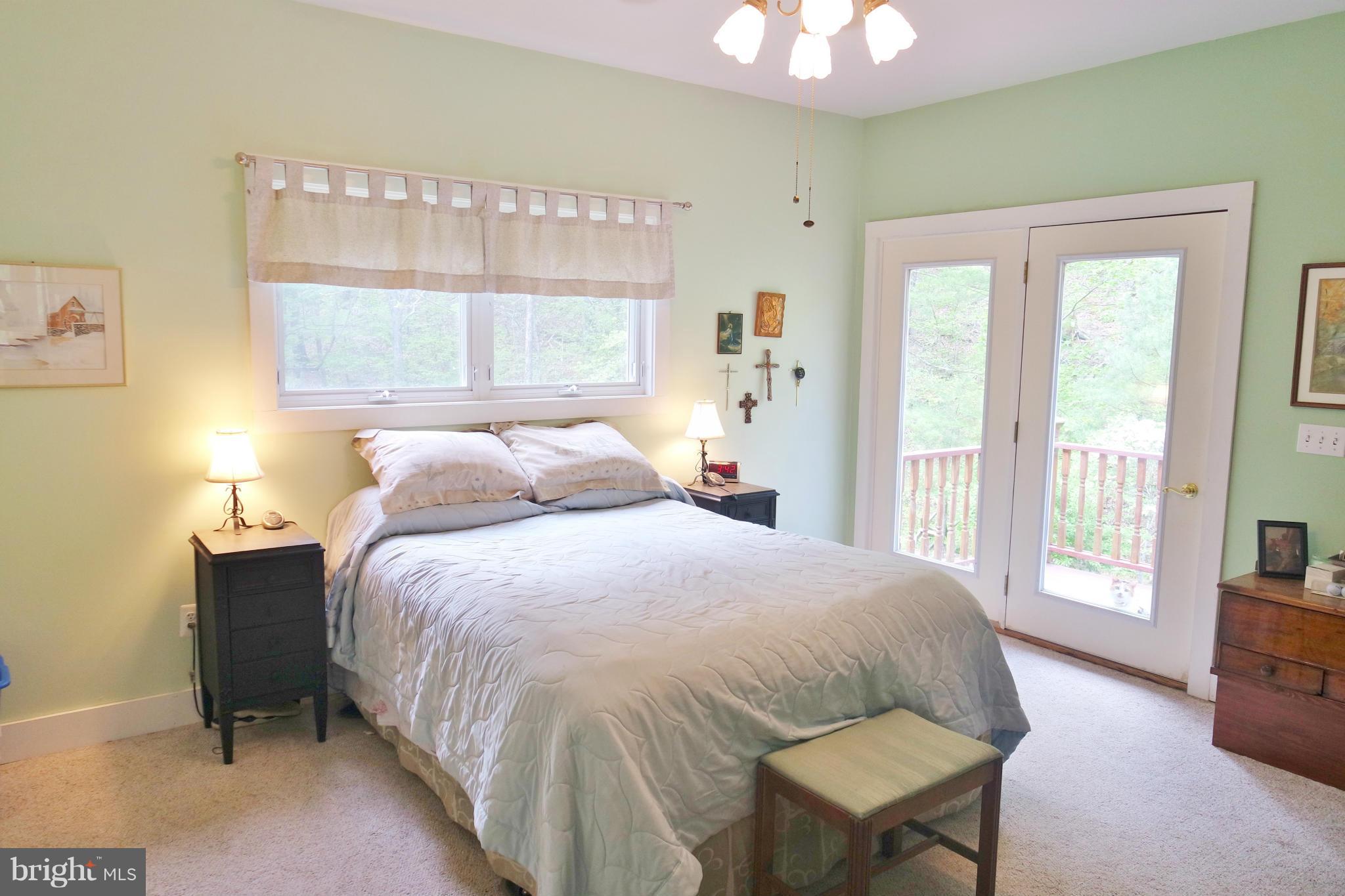 974 North Maple Road Mount Jackson, VA 22842 - Photo 19 of 30 a bedroom with a bed and a chandelier next to a window
