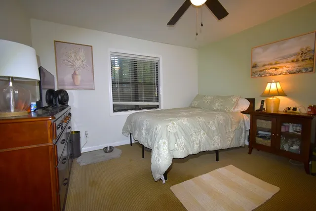 a bed room with a bed and a tv