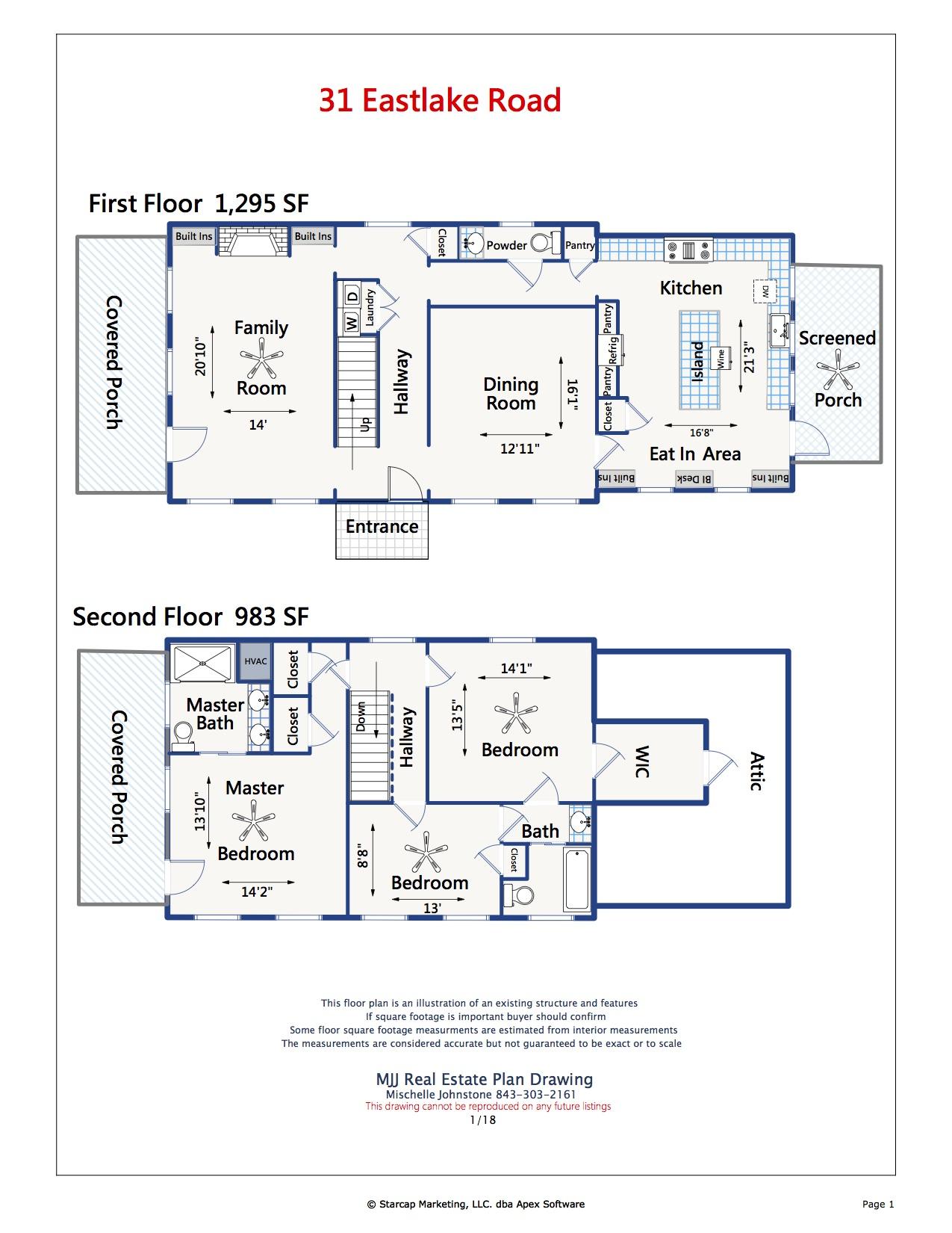 31 Eastlake Road Mount Pleasant, SC 29464 - Photo 31 of 31 31 Eastlake Rd - Floor Plan
