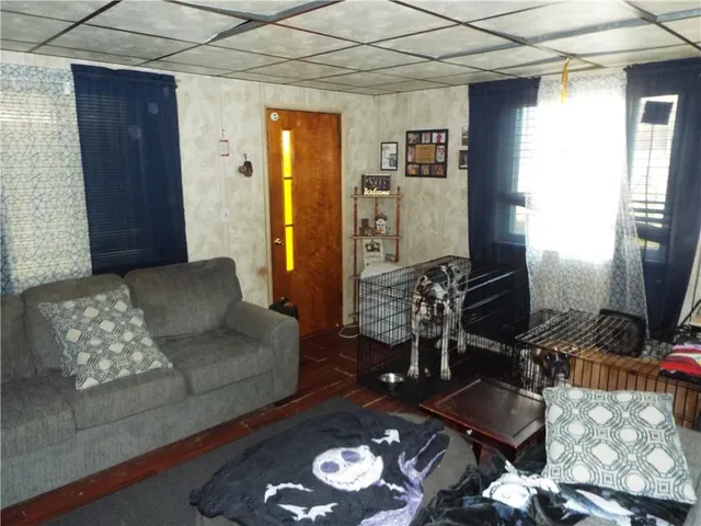 a view of backyard of house