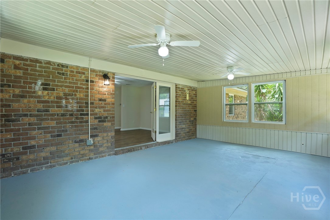 13609 Rockingham Road Savannah, GA 31419 - Photo 15 of 39 View 2 three seasons room with 2 overhead fans