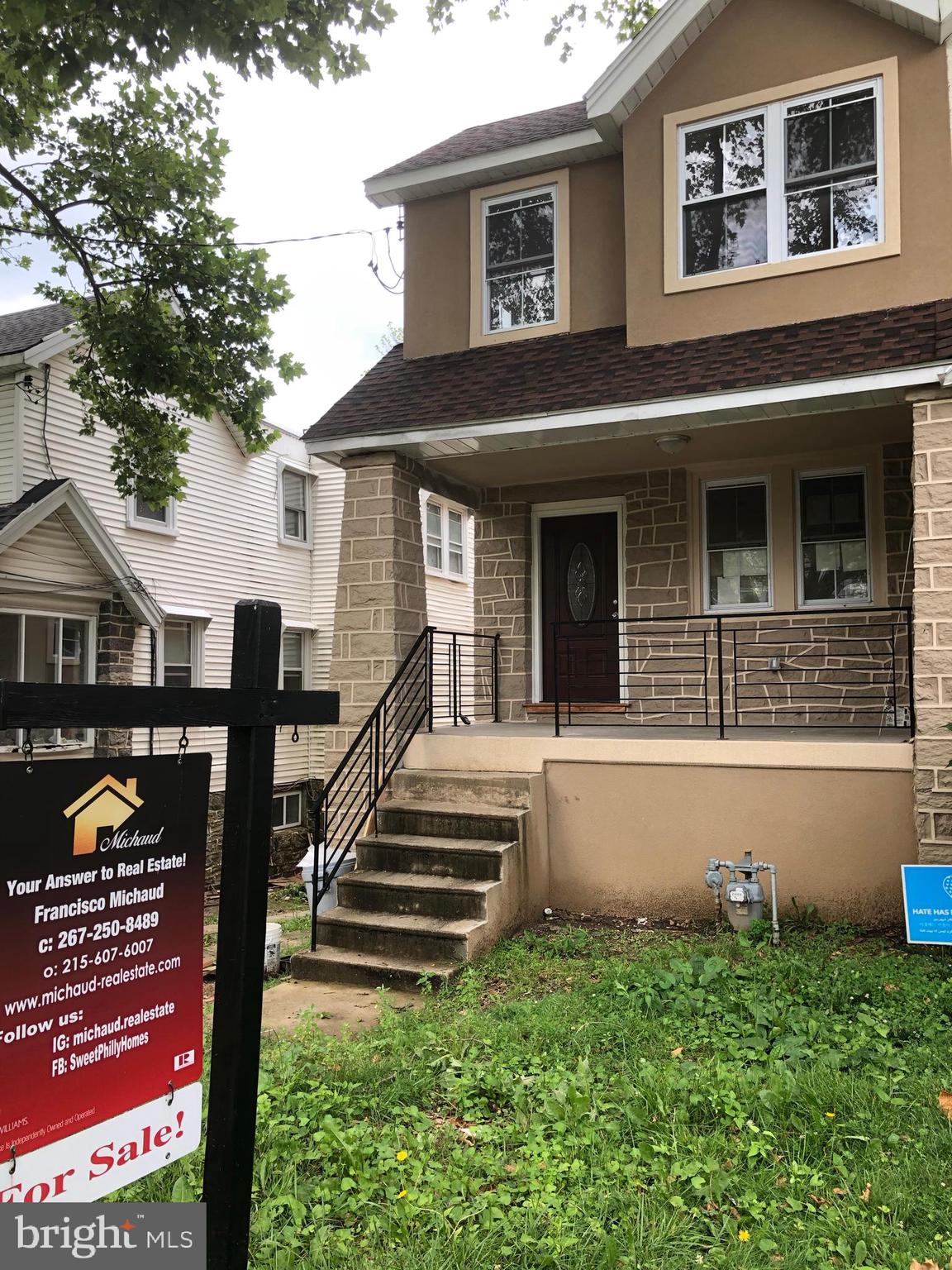 7703 Parkview Road Upper Darby, PA 19082 - Photo 2 of 30 a front view of a house with garden