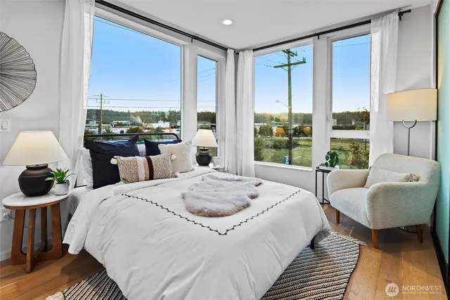 a view of living room with furniture and flat screen tv