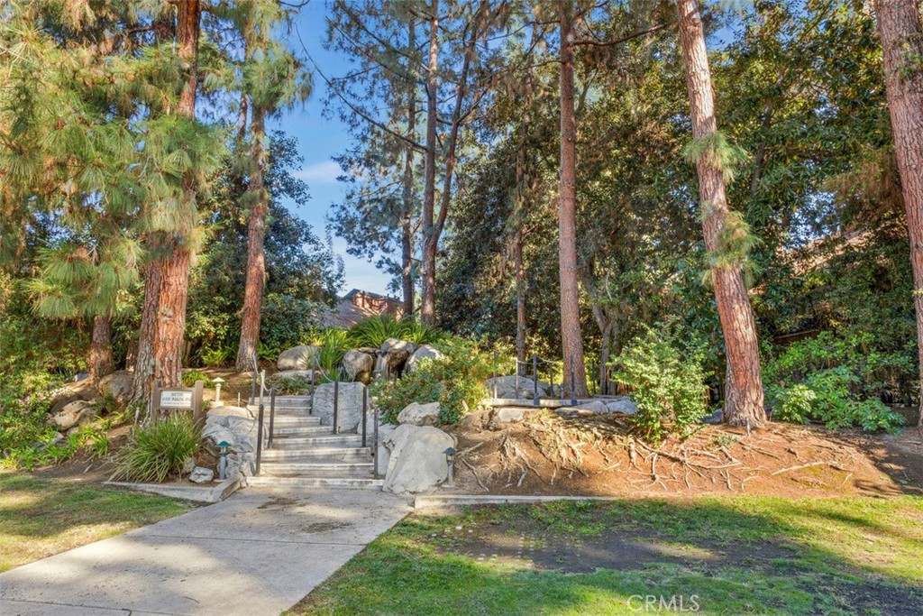 2713 Quail Ridge Circle, Unit 25 Fullerton, CA 92835 - Photo 19 of 30 a view of a yard with plants and trees