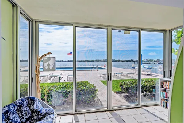 a tall building in front of a building