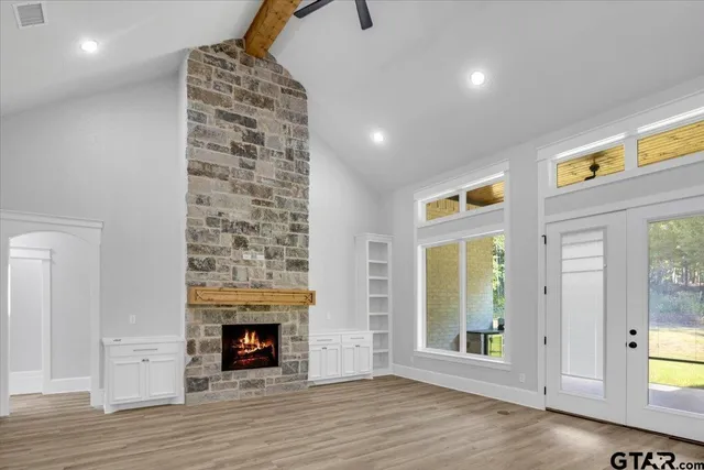 a room with furniture and window