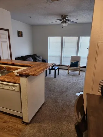 a room with table and chairs