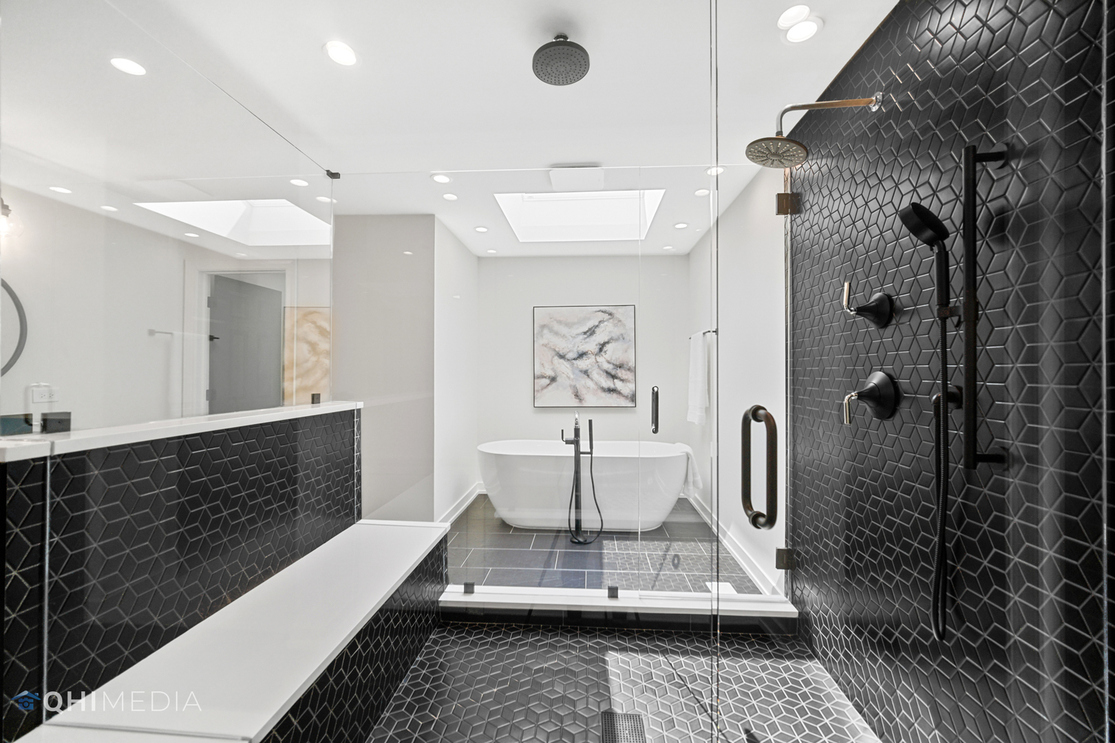 1801 Orchard Road Wheaton, IL 60189 - Photo 30 of 41 a bathroom with a sink a toilet and shower