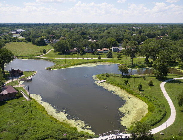 1801 Orchard Road Wheaton, IL 60189 - Photo 40 of 41 an aerial view of a house with a yard basket ball court and outdoor seating
