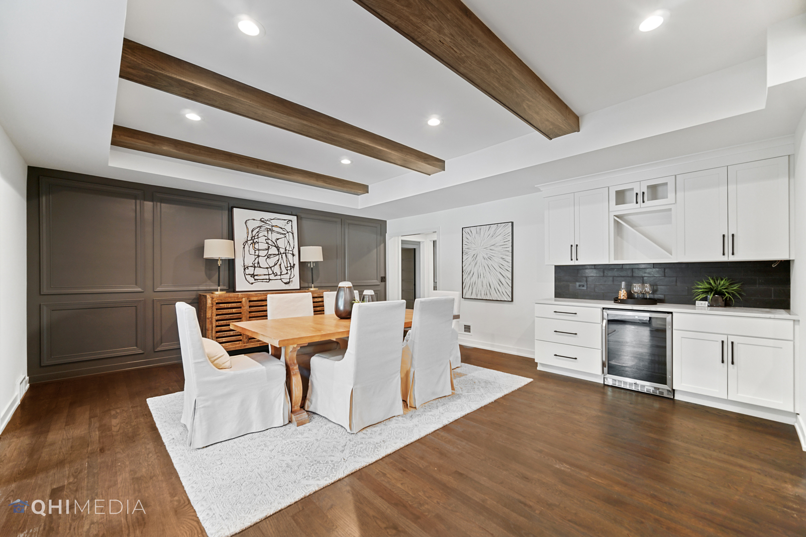 1801 Orchard Road Wheaton, IL 60189 - Photo 8 of 41 a living room with fireplace furniture and a wooden floor