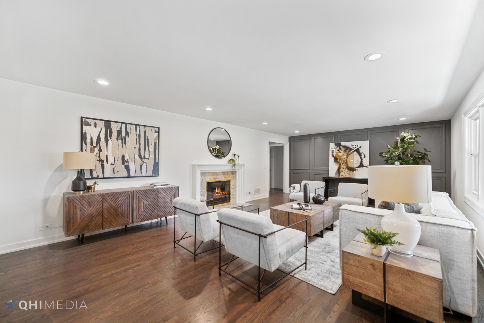 1801 Orchard Road Wheaton, IL 60189 - Photo 9 of 41 a living room with furniture and a fireplace