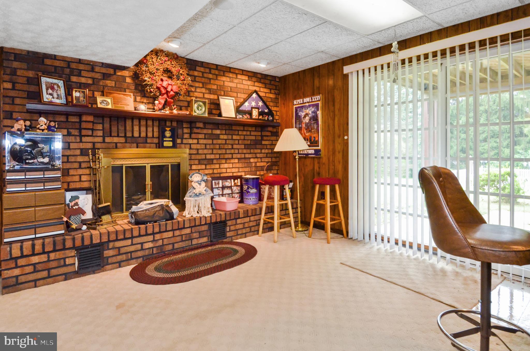 3208 Hunt Road Fallston, MD 21047 - Photo 43 of 44 Fully Finished Lower Level, Wood Burning Fireplace