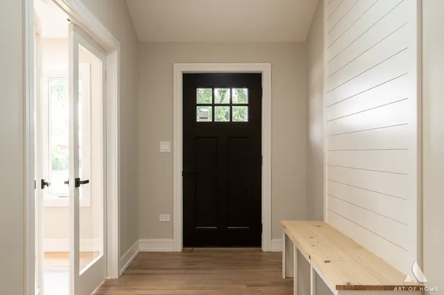 a view of an entryway door