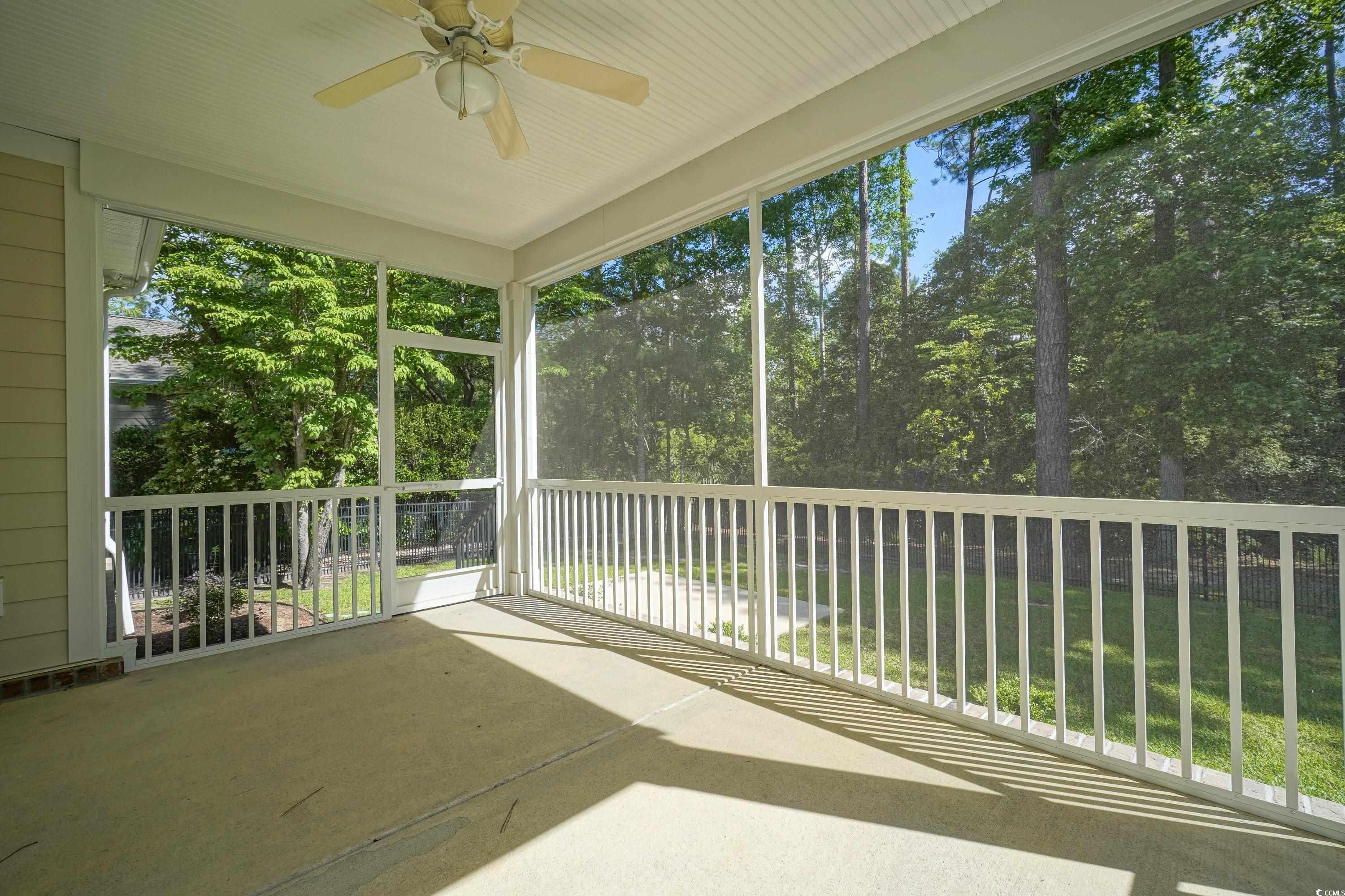 625 Whispering Pines Court Murrells Inlet, SC 29576 - Photo 28 of 36 Screenroom with plenty of natural light and ceiling fan