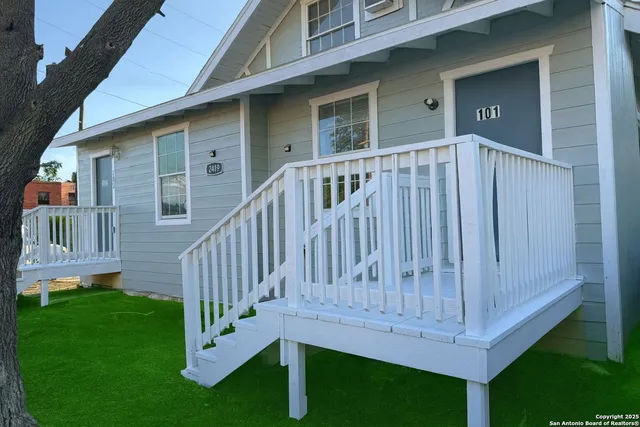 a view of front door of house