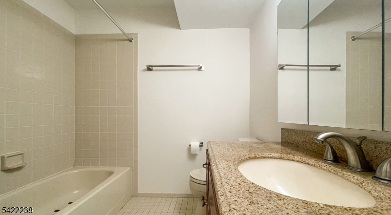 2301 Privet Way Bernards, NJ 07920 - Photo 17 of 30 a bathroom with a granite countertop tub sink and mirror