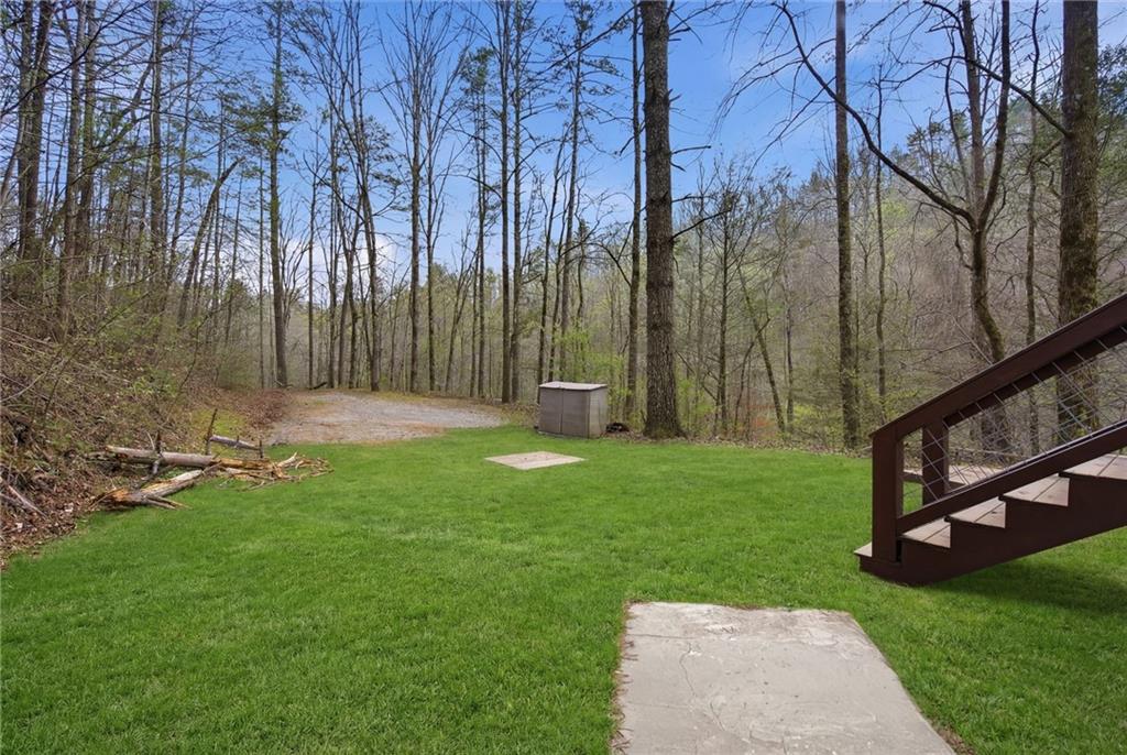 1780 Conasauga Road Ellijay, GA 30540 - Photo 38 of 43 a backyard of a house with lots of green space