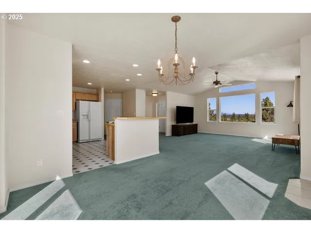 a view of a kitchen and stove