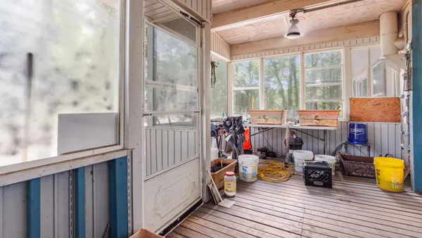 a house view with a backyard space