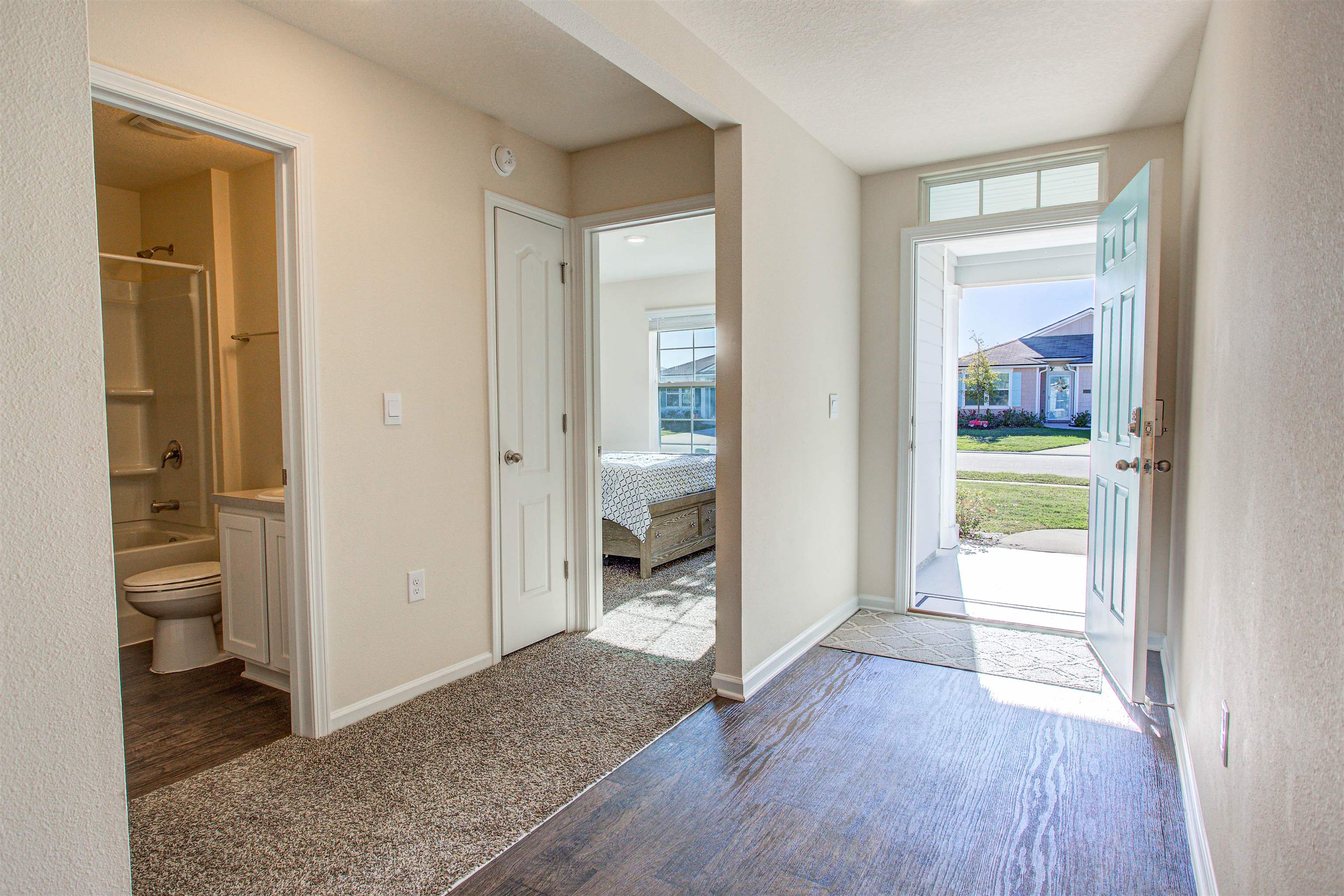 108 Albacete Road St. Augustine, FL 32084 - Photo 32 of 37 wooden floor with a bedroom and a bed