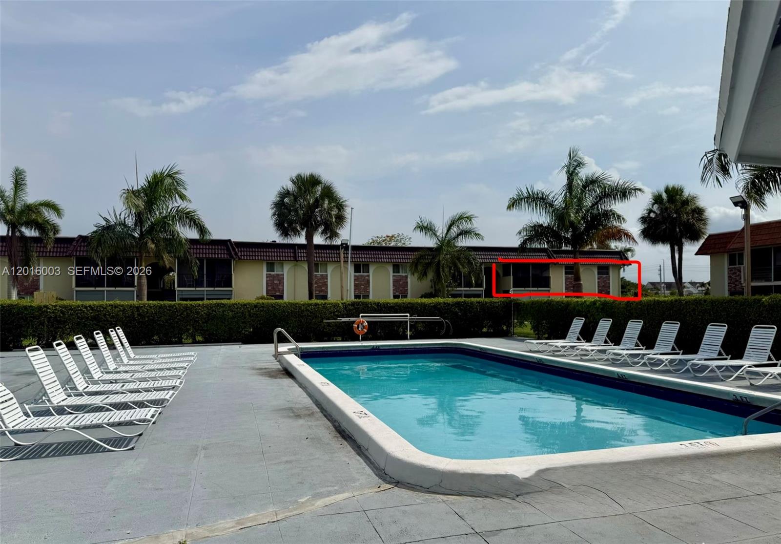 22805 Southwest 66th Avenue, Unit 208 Boca Raton, FL 33428 - Photo 6 of 28 a view of a house with swimming pool and sitting area