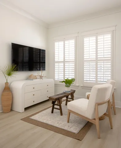 a view of a lake and outdoor space