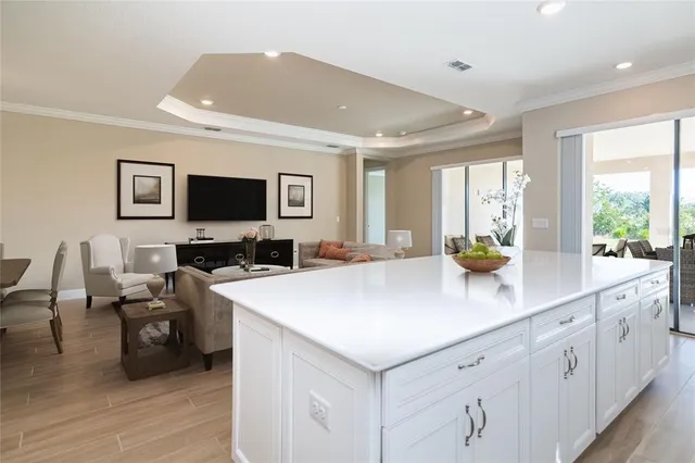 a view of cabinets and wooden floor
