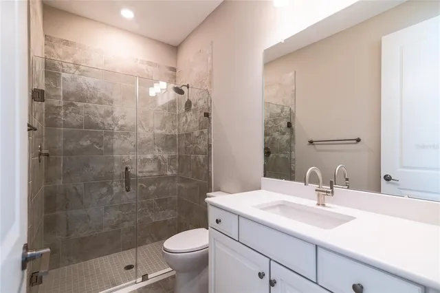 an empty room with cabinet