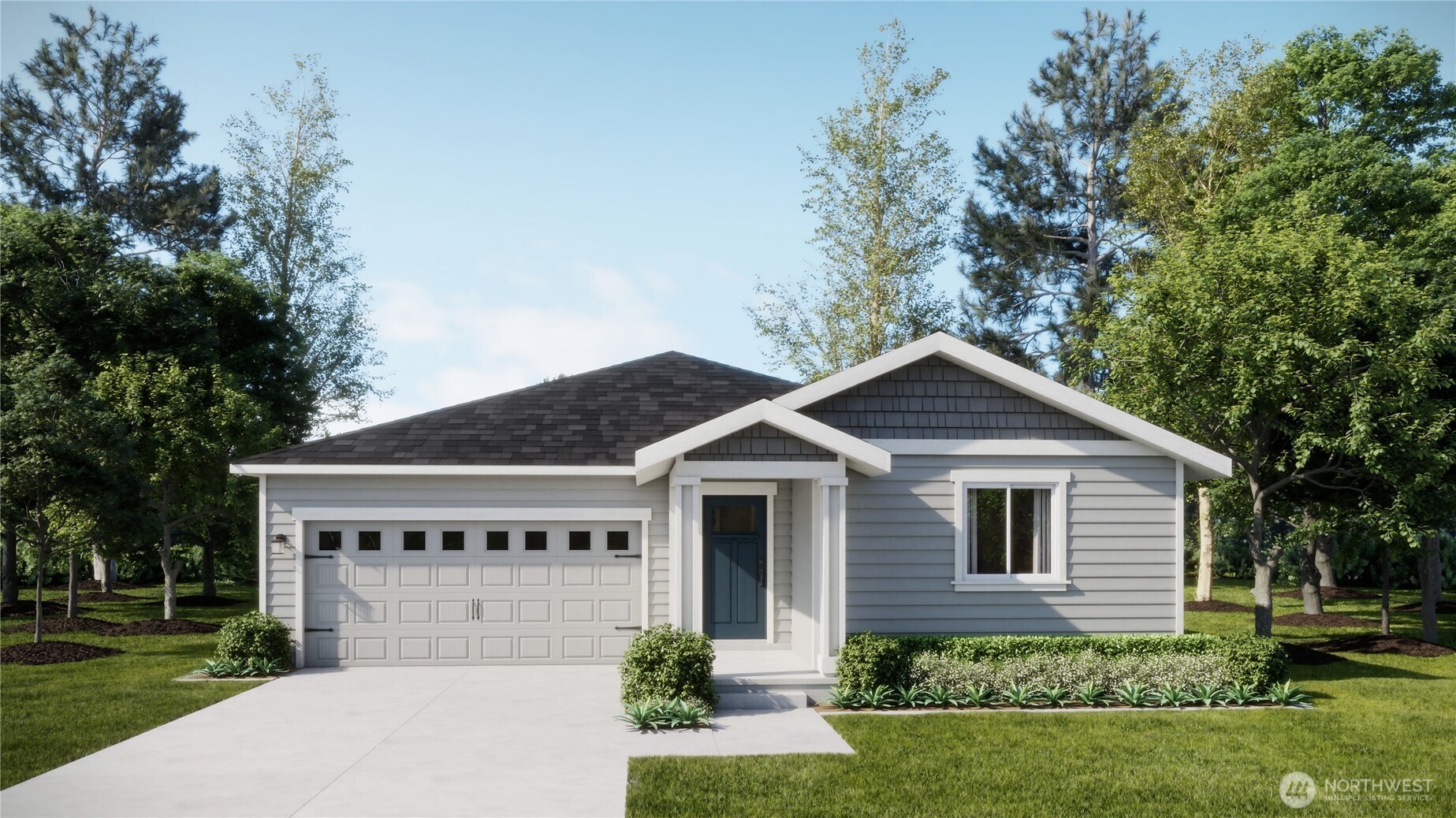 547 Silver Frost Drive Sequim, WA 98382 - Photo 1 of 15 a front view of a house with a yard and garage