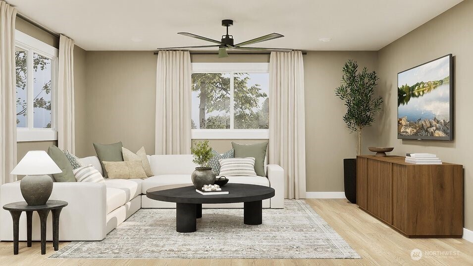 547 Silver Frost Drive Sequim, WA 98382 - Photo 5 of 15 a living room with furniture and a large window