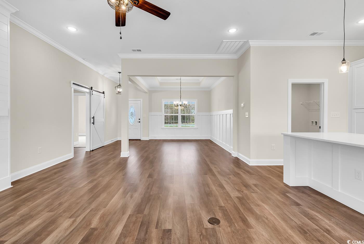 3538 Good Luck Road Aynor, SC 29511 - Photo 18 of 34 Unfurnished living room featuring ornamental moldi