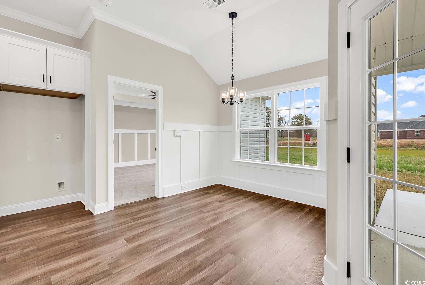 3538 Good Luck Road Aynor, SC 29511 - Photo 19 of 34 Unfurnished dining area featuring vaulted ceiling,