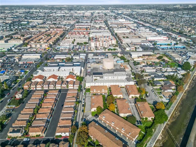 an aerial view of a city