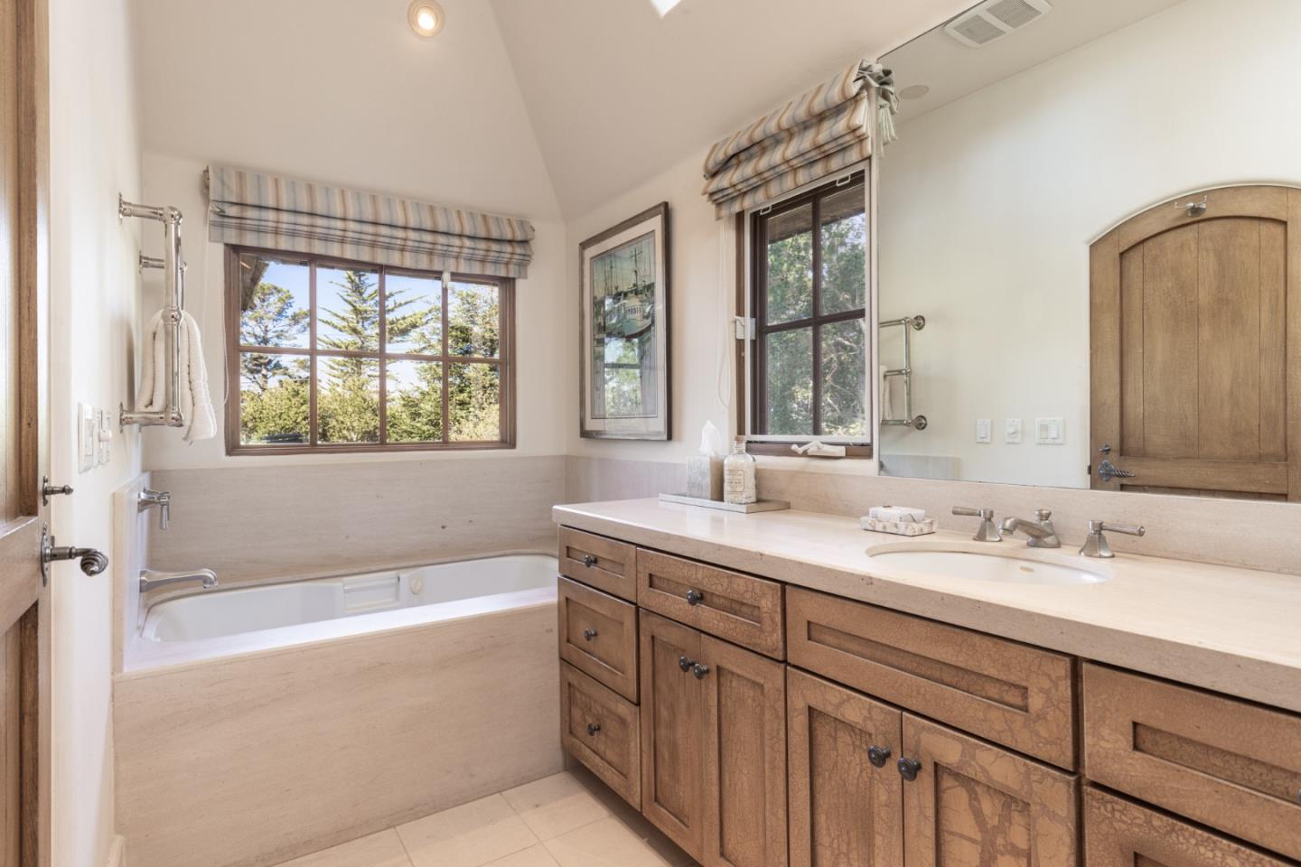 0 Southeast Corner Of Monte Verde & 10th Avenue Carmel, CA 93921 - Photo 19 of 24 a bathroom with a granite countertop sink mirror bathtub and double