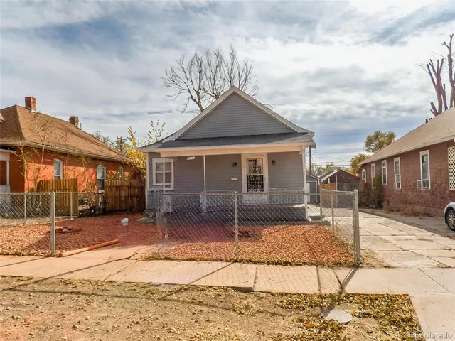 a view of a house with a patio