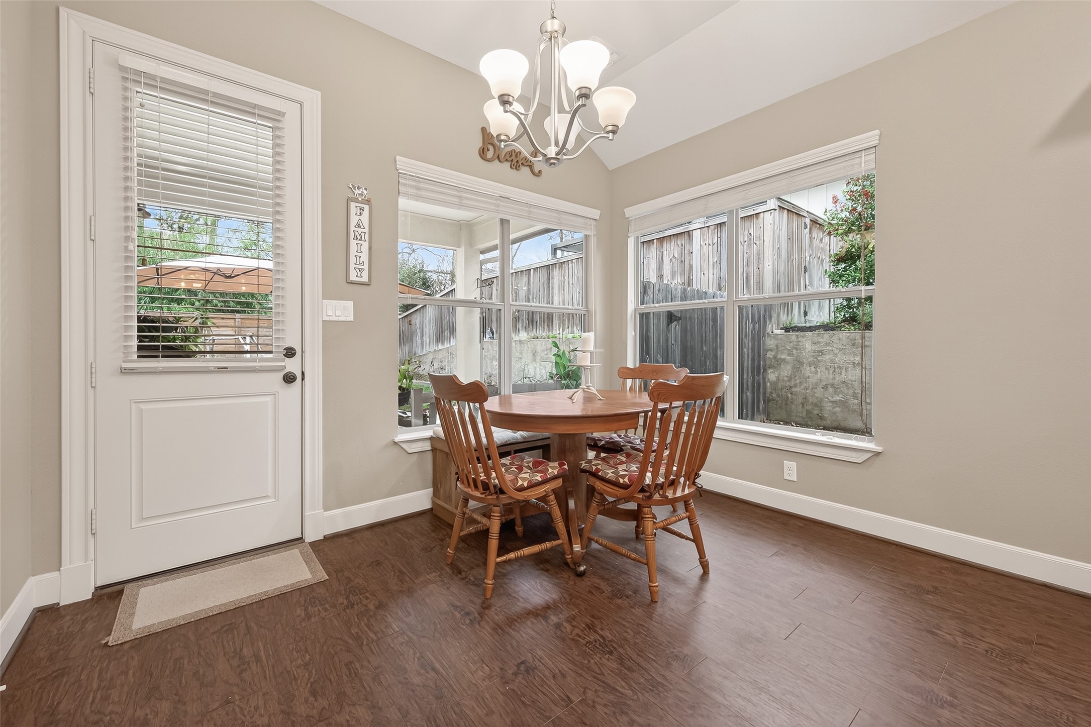 112 Timberside Drive Conroe, TX 77304 - Photo 10 of 50 a view of a dining room with furniture window and outside view