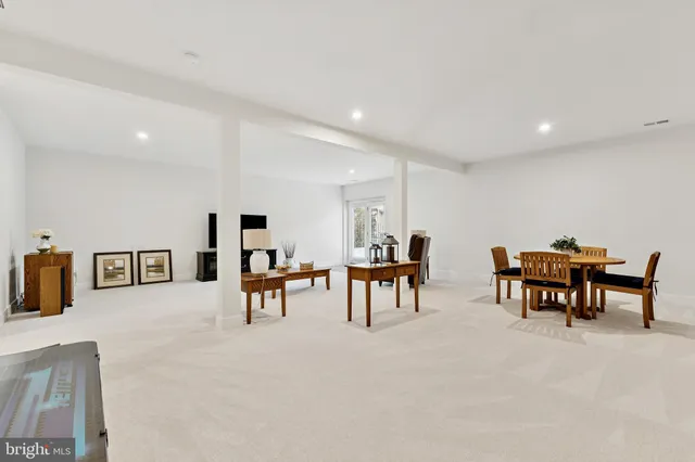 a view of a room with furniture