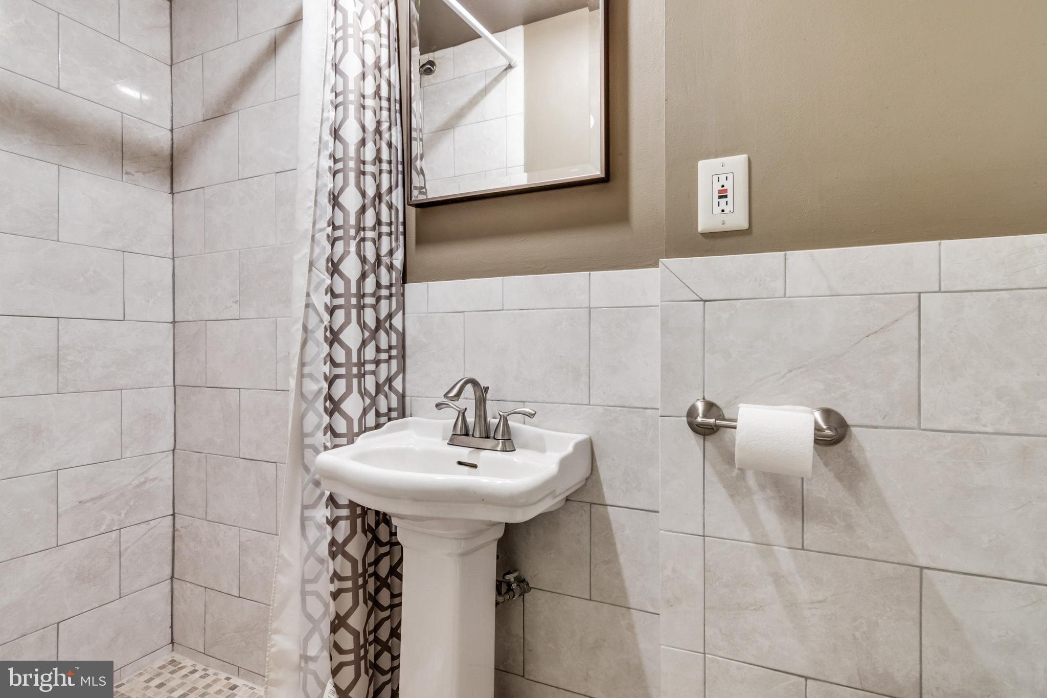 604 Rittenhouse Street Northwest Washington, DC 20011 - Photo 33 of 45 Lower Level Full Bath w/Upgraded Walk-In Shower