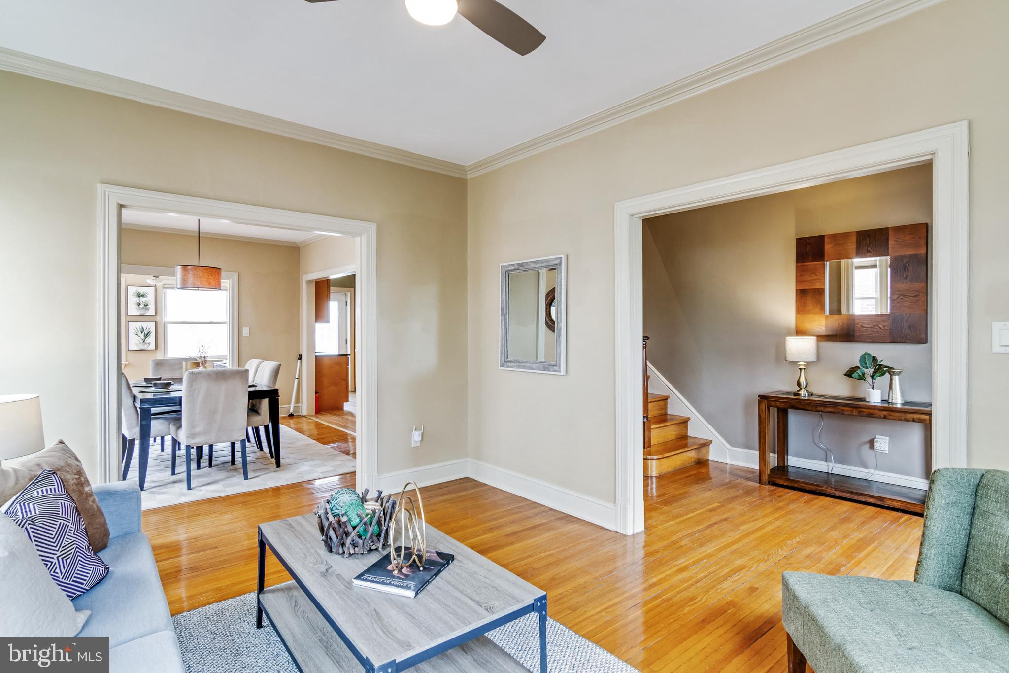 604 Rittenhouse Street Northwest Washington, DC 20011 - Photo 9 of 45 Spacious Living Room w/Ceiling Fan