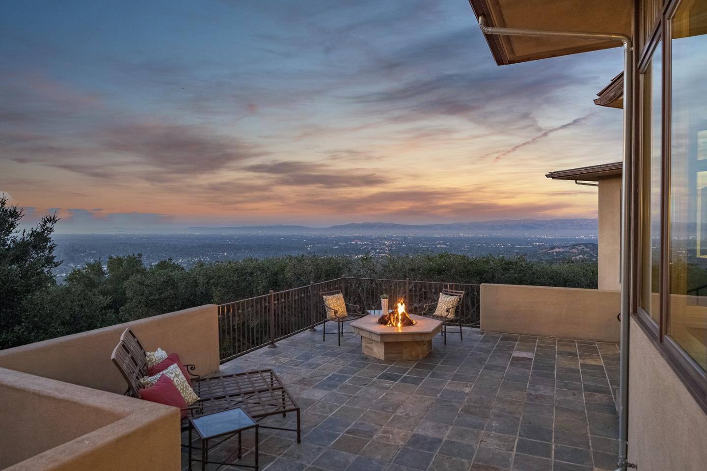 1795 Foster Road Los Gatos, CA 95030 - Photo 14 of 56 a view of a terrace with a bench and a potted plant