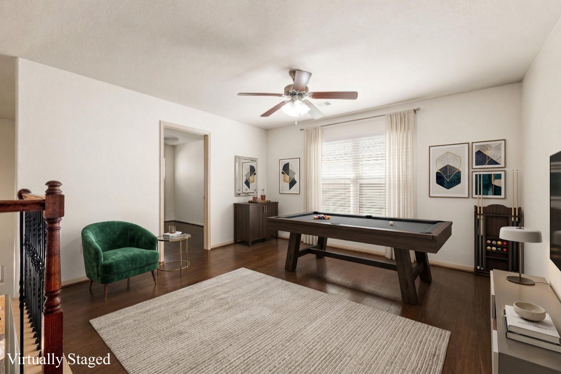 51 Handbridge Place Tomball, TX 77375 - Photo 22 of 46 a living room with furniture a window and a flat screen tv